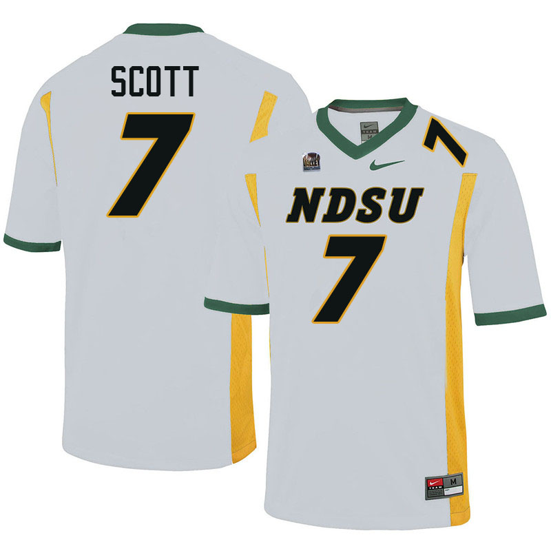 North Dakota State Bison #7 DJ Scott College Football Jerseys Stitched-White